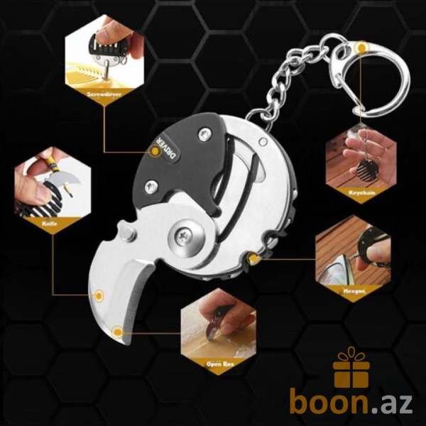 Брелок мультитул с ножом и отвертками